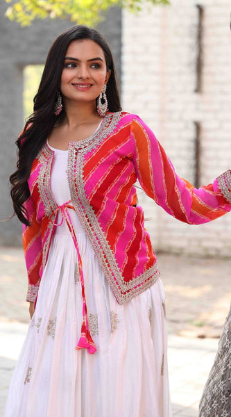 Sequin Embroidery Koti Set Indo Western
