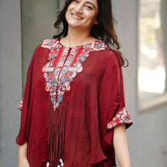 Cape-Style Embroidered Co-Ord Sets