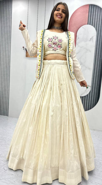 Ivory Shimmer Indo Western