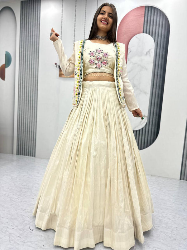 Ivory Shimmer Indo Western