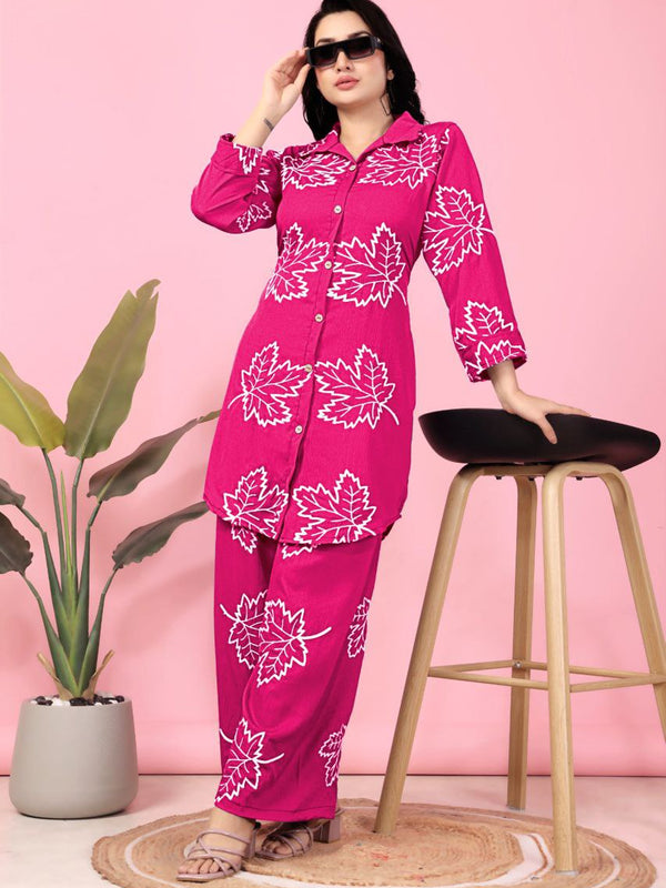 Stylish Co-Ord Set With Chain Work