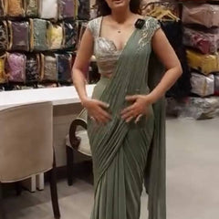 Embroidered Blouse Saree
