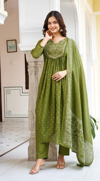 Anarkali Kurta Dresses with Malmal Dupatta