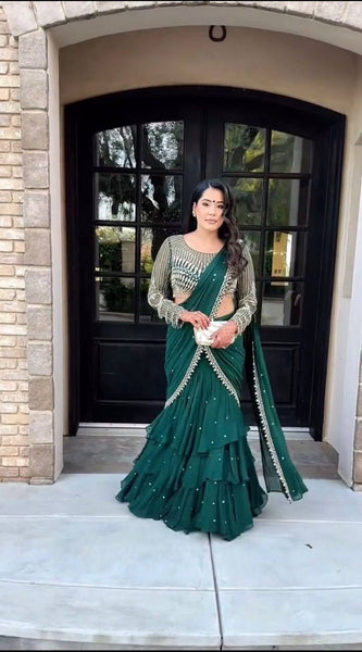 Ready-to-Wear Embroidered Blouse Saree