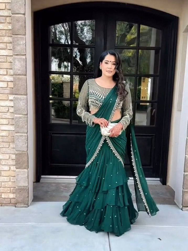 Ready-to-Wear Embroidered Blouse Saree