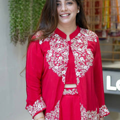 Embroidery Work 3-Piece Indo Western