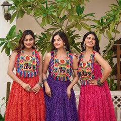 Bandhani Mirror Work Lehenga