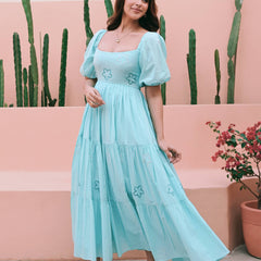 Mul-Mul Magic Embroidered Midi Gown