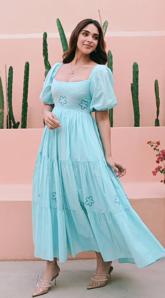 Mul-Mul Magic Embroidered Midi Gown