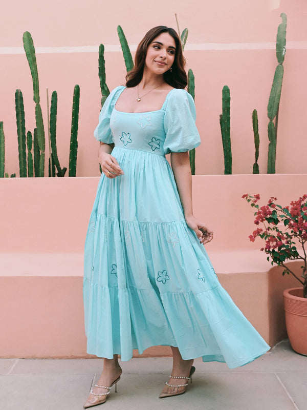 Mul-Mul Magic Embroidered Midi Gown