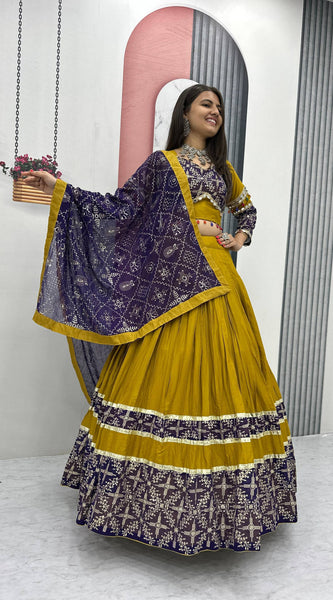 Real Mirror Work Lehenga Choli