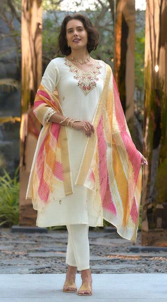 Embroidered Vatican Silk Dresses