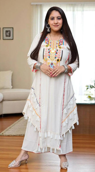 Embroidered Khadi Co-ord Sets