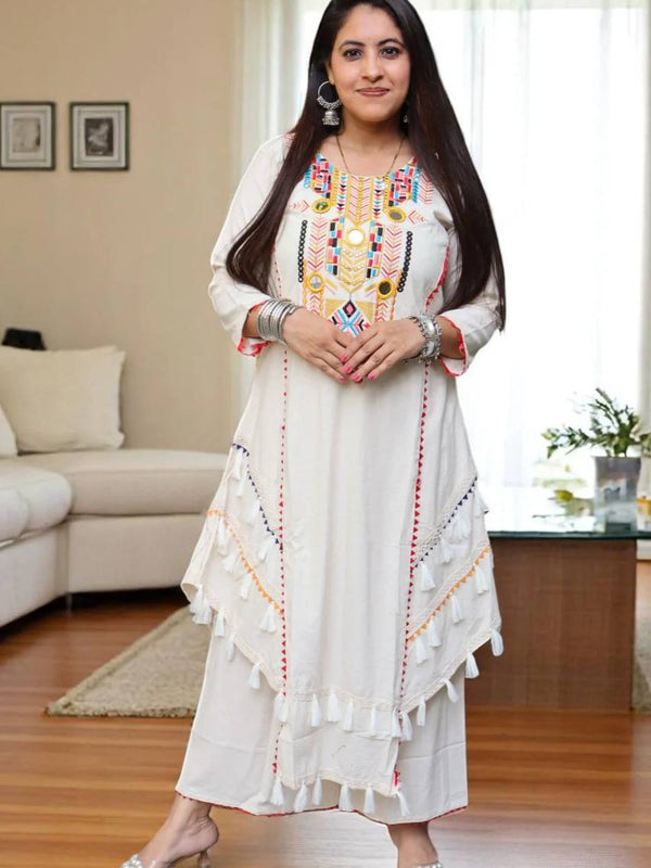 Embroidered Khadi Co-ord Sets