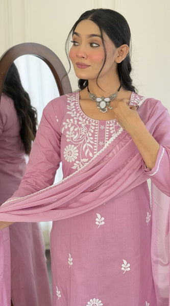 Chandni Embroidered 3-Piece Dresses
