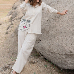 Embroidery Pure Khadi Co-ord Sets