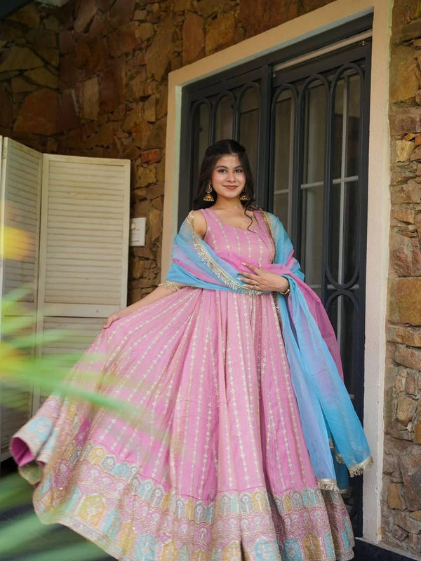 Silken Petals Lehenga