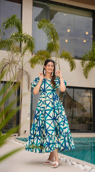 Digital Print Designer Gown