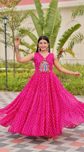Real Mirror & Lace Work Lehenga