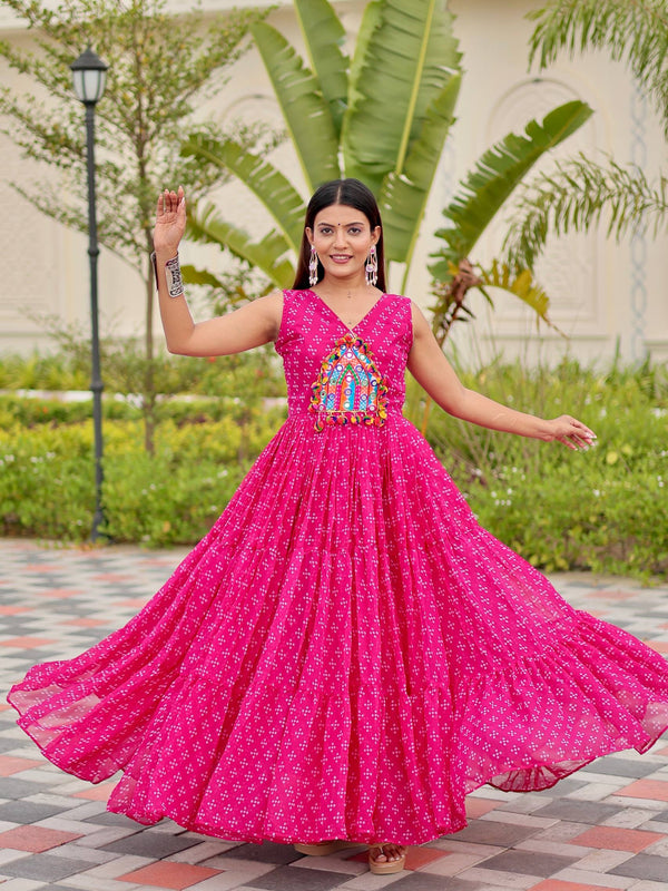 Real Mirror & Lace Work Lehenga