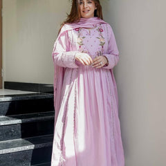 Silk Dresses with Embroidery