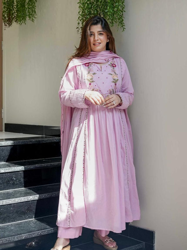 Silk Dresses with Embroidery