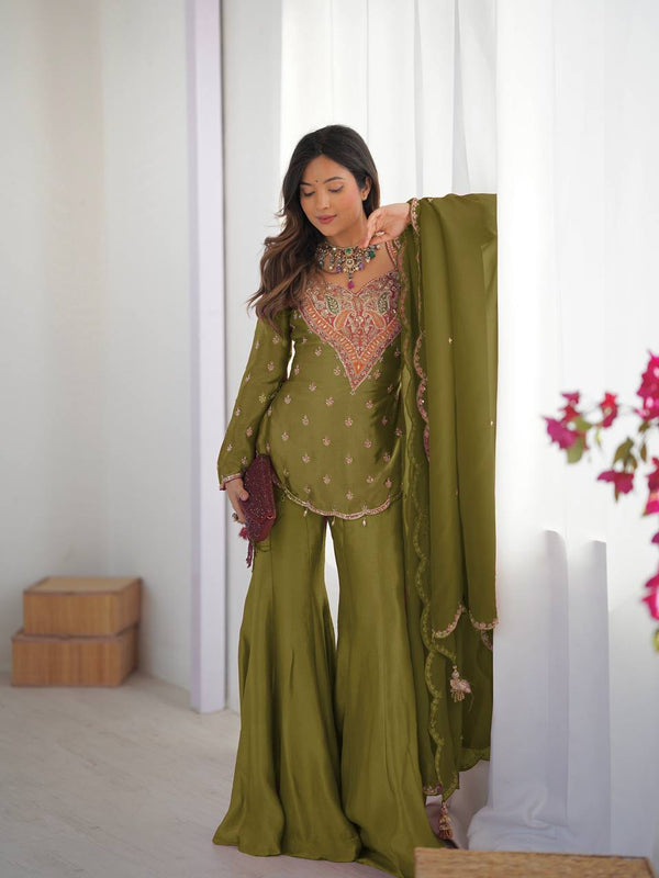 Ensemble in Simar Silk Indo Western