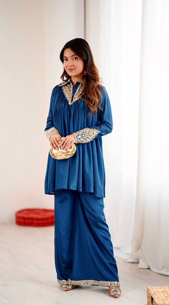Embroidered Chinon Co-ord Sets