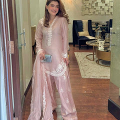 Natural Crep Silk Fully Stitched Dresses