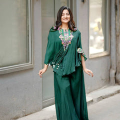 Cape-Style Embroidered Co-Ord Sets