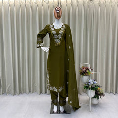 Embroidered Rayon Slub Cotton Dresses