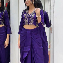 Festive Sequin Dhoti Set