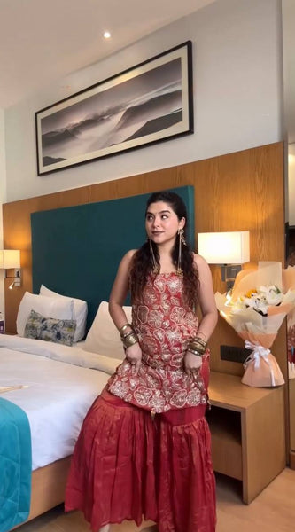 Luxury Simmer Silk Partywear Indo Western