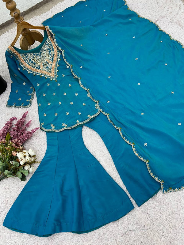 Ensemble in Simar Silk Indo Western