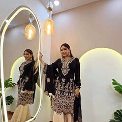 DESIGNER WEAR KURTA–SHARARA SET WITH DUPATTA DRESSES