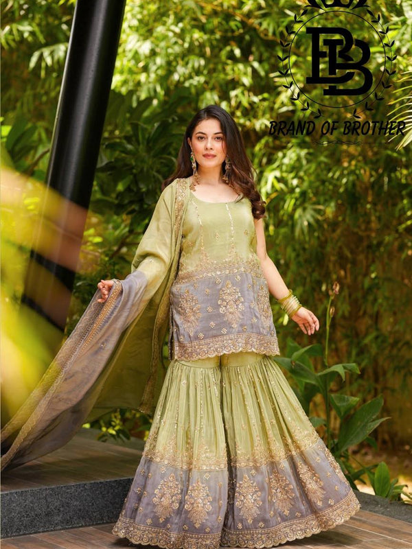 Festive Sequin Sharara Indo Western