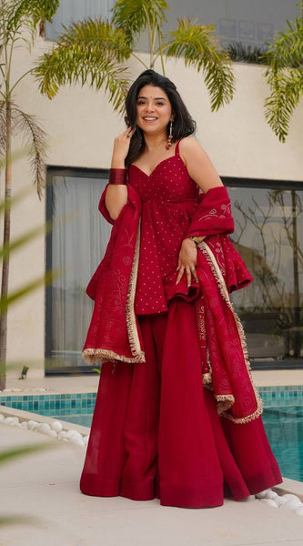 Premium Tabby Organza Indo Western