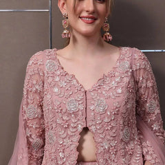 Stylish Embroidered Plazzo Indo Western