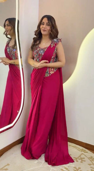 Embroidered Ready Saree