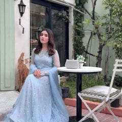 Faux Georgette Embroidered 3‑Piece Lehenga