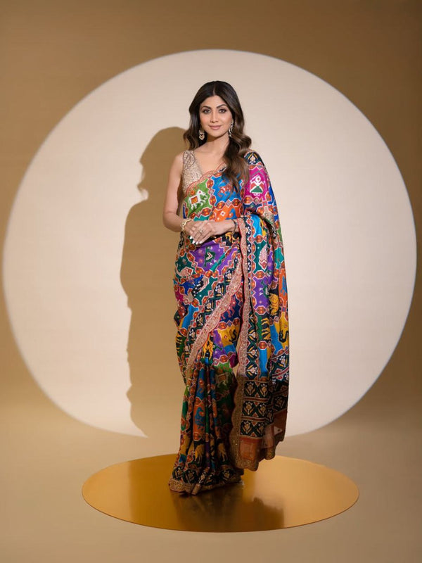 Bollywood Glam Sequins Georgette Saree