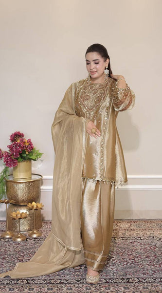Trendy Wedding Wear Fendy Sequence Embroidered Salwaar Suit Set