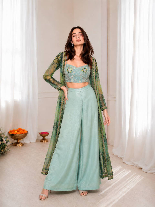 Premium Embroidered Festive Outfit indo western