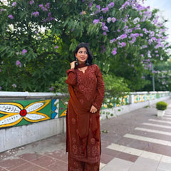 Faux Georgette Embroidered Palazzo Set