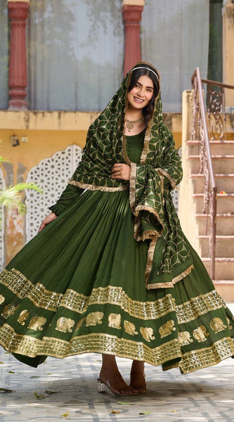 Embroidered Georgette Stitched Lehenga