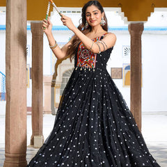 Gamathi with Real Mirror Work Lehenga