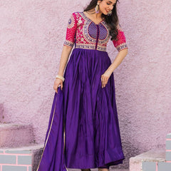 Beautiful chinon bandhrej Heavy Sequence Embroidery Work Lehenga
