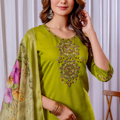 Viscose Silk Embroidered Dresses