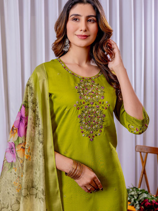 Viscose Silk Embroidered Dresses