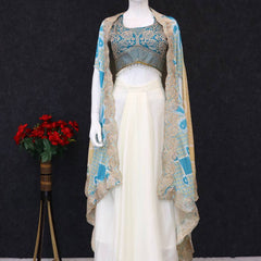 Embroidered Dhoti Set with Shrug